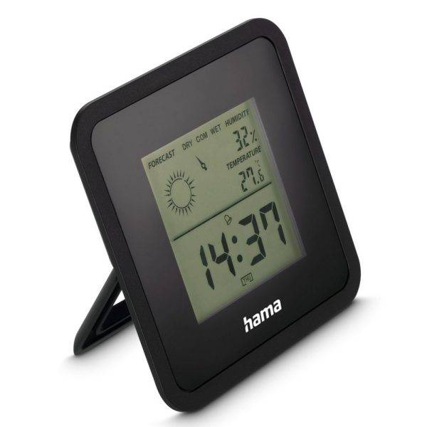 Thermomètre, hygromètre, horloge de bureau Hama Borneo personnalisable – réf. VH063-03