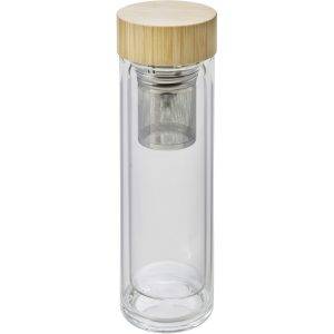Thermos 420 ml avec infuseur brun claire personnalisable avec logo