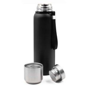 Thermos 750 ml Air Gifts | Charlie noir personnalisable avec logo