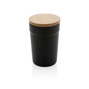This beautiful tumbler with bamboo lid is made with personnalisable