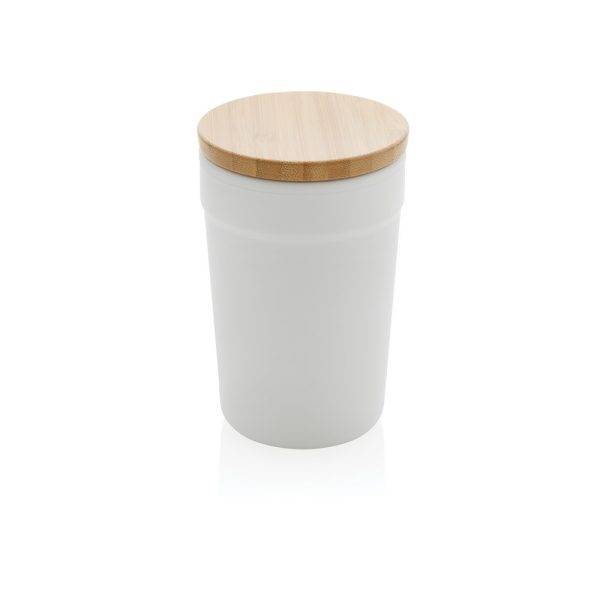 This beautiful tumbler with bamboo lid is made with personnalisable – réf. P433.293