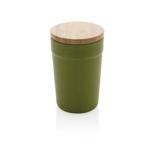 This beautiful tumbler with bamboo lid is made with personnalisable – réf. P433.297