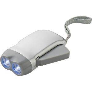 Torche Dynamo, 2 LED argent personnalisable avec logo