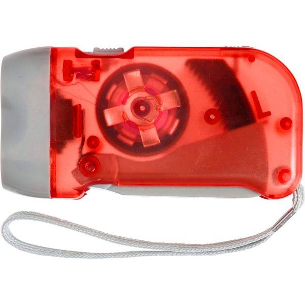 Torche Dynamo, 2 LED rouge personnalisable avec logo