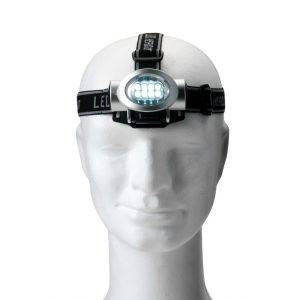 Torche frontale, 8 LED argent personnalisable avec logo