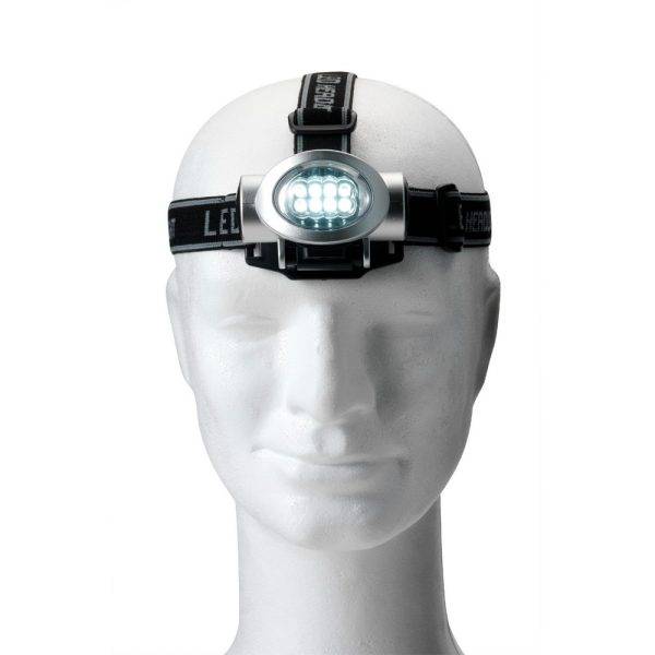 Torche frontale, 8 LED argent personnalisable avec logo
