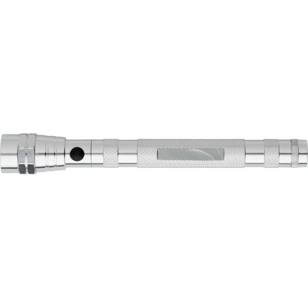 Torche télescopique, 3 LED argent personnalisable avec logo
