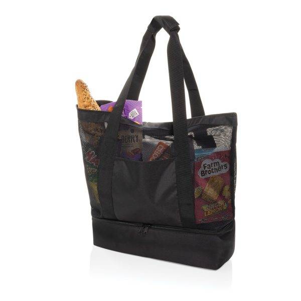 Tote bag isotherme 2 en 1 en rPET AWARE Iqlo noir personnalisable