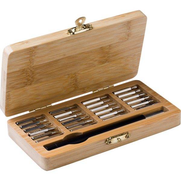 Tournevis, 24 embouts brun personnalisable avec logo