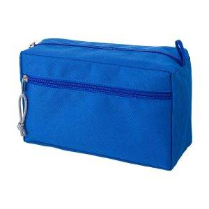 Trousse cosmétique en RPET bleu marine personnalisable avec logo