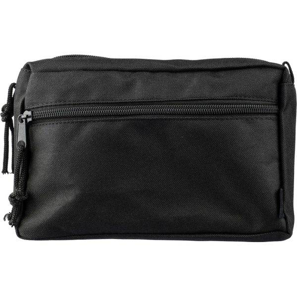 Trousse cosmétique en RPET noir personnalisable avec logo