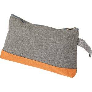 Trousse cosmétique orange personnalisable avec logo