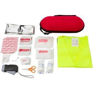 Trousse de premiers secours de voiture, 40 pcs rouge personnalisable