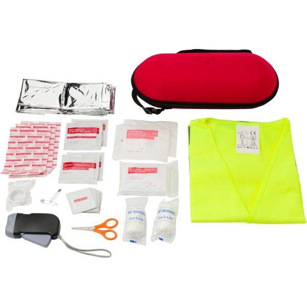 Trousse de premiers secours de voiture, 40 pcs rouge personnalisable