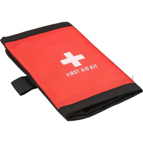 Trousse de secours rouge personnalisable avec logo