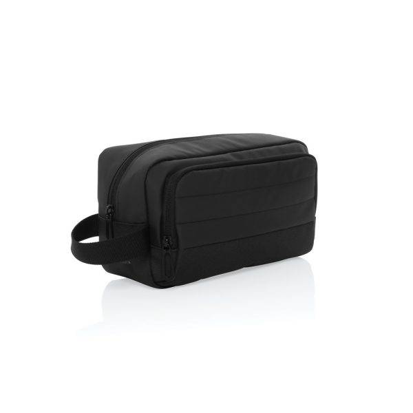 Trousse de toilette en rPET AWARE™ Armond noir personnalisable