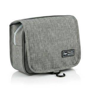 Trousse de toilette | Gloria gris personnalisable avec logo