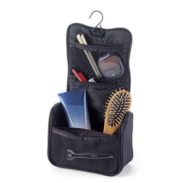 Trousse de toilette noir personnalisable avec logo – réf. V4711-03