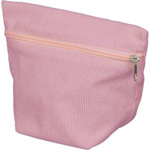 Trousse de toilette rose personnalisable avec logo