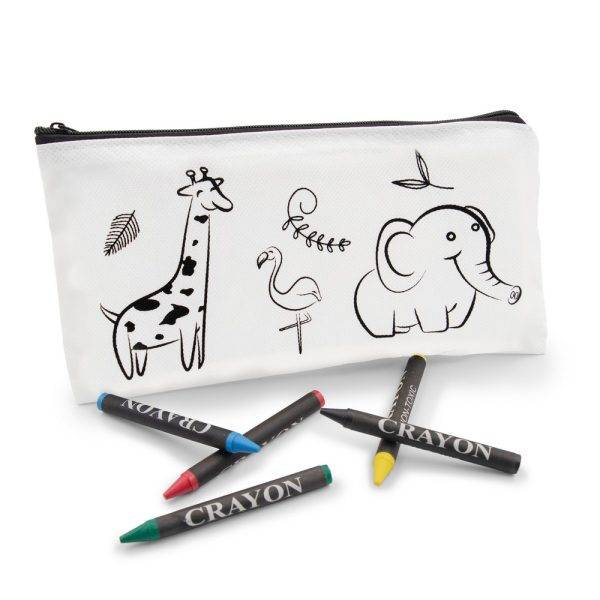 Trousse pour coloriage, crayons de couleur Pika blanc personnalisable