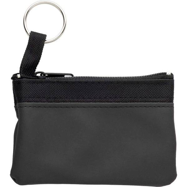 Trousseau de clés, porte-monnaie, porte-clés noir personnalisable – réf. V4370-03