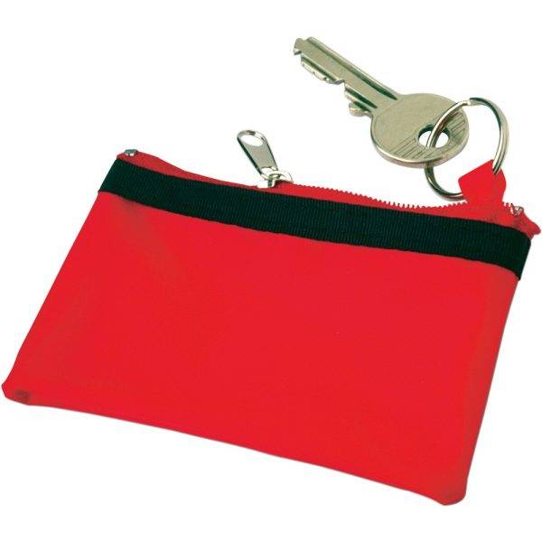 Trousseau de clés, porte-monnaie, porte-clés rouge personnalisable