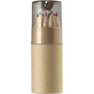 Tube cartonné de 12 crayons noir personnalisable avec logo