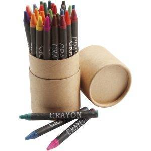 Tube de 30 crayons neutre personnalisable avec logo