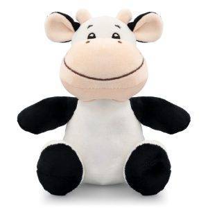Vache en peluche Zigeta noir-blanc personnalisable avec logo