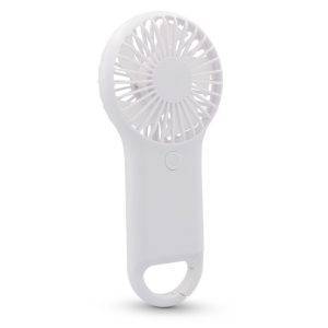 Ventilateur de poche Komnena blanc personnalisable avec logo