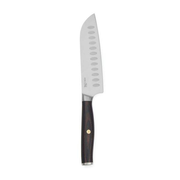 VINGA Couteau Santoku en acier recyclé Tara noir personnalisable
