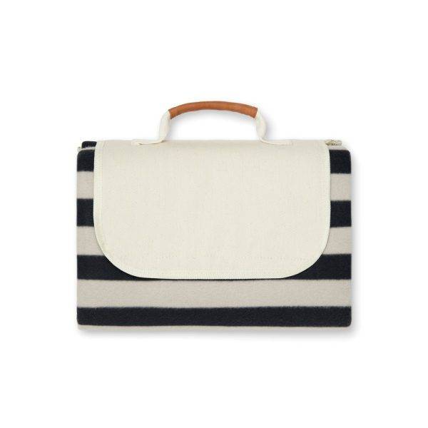 VINGA Couverture de pique-nique en rPET GRS Alba noir personnalisable