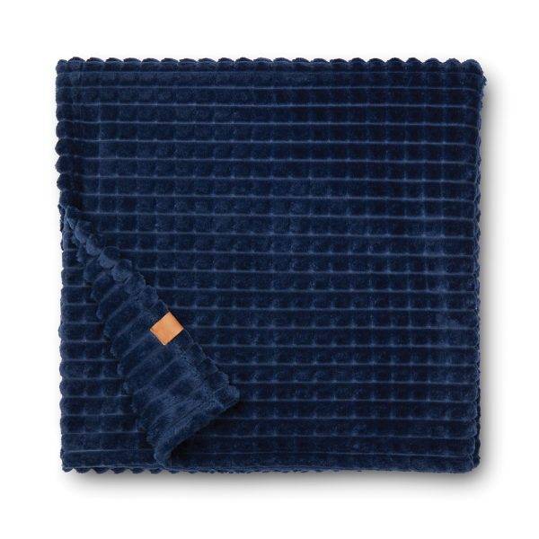 VINGA Couverture / plaid en rPET GRS Branson bleu personnalisable