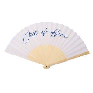 VINGA Éventail Out of office white, navy personnalisable avec logo