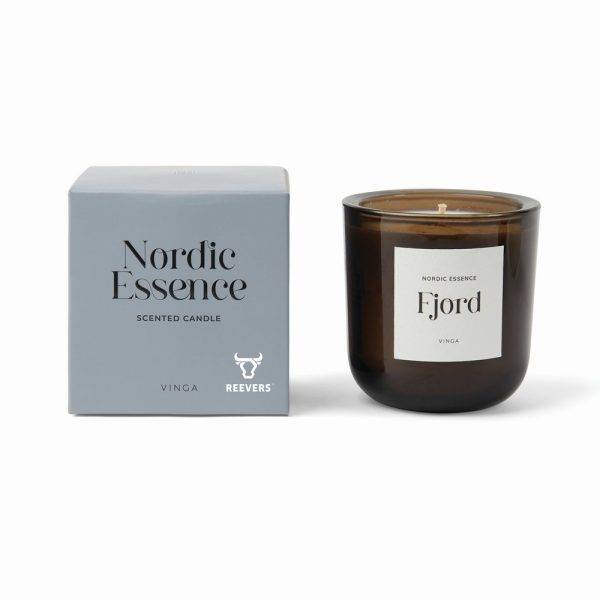 VINGA Grande bougie parfumée Nordic brun personnalisable avec logo