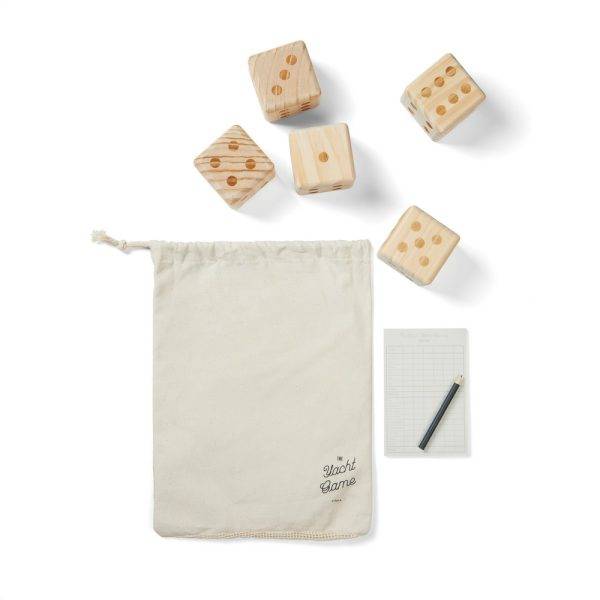 VINGA Jeu de yacht/dés brun personnalisable avec logo