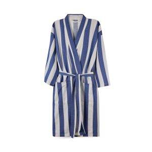 VINGA Peignoir L/XL hammam GRS Ornos bleu personnalisable avec logo