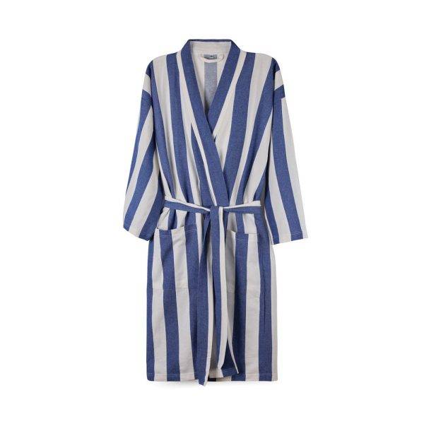 VINGA Peignoir L/XL hammam GRS Ornos bleu personnalisable avec logo