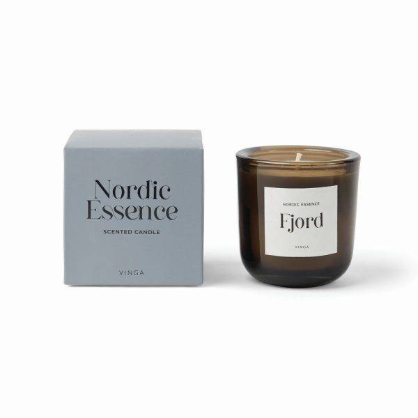 VINGA Petite bougie parfumée Nordic brun personnalisable avec logo