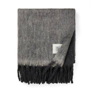 VINGA Plaid en laine mélangée Saletto gris personnalisable avec logo