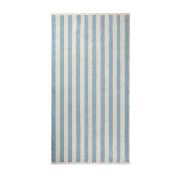 VINGA Serviette de plage GRS Lagoa light blue, white personnalisable