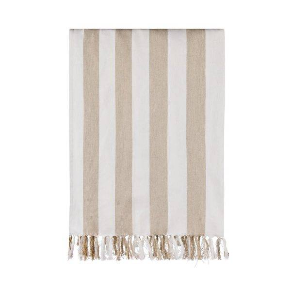 VINGA Serviette hammam XXL Ornos GRS beige, white personnalisable