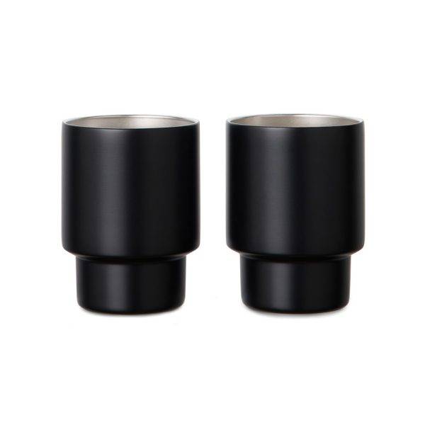 VINGA Set de 2 tasses en acier RCS Nagano czarny personnalisable