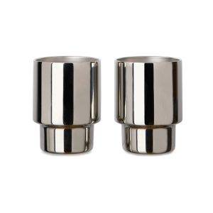 VINGA Set de 2 tasses en acier RCS Nagano srebrny personnalisable